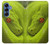 W0785 Green Snake Case Cover Custodia e Flip Case per Samsung Galaxy S25