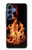 W3379 Fire Frame Case Cover Custodia e Flip Case per Samsung Galaxy S25