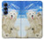 W3794 Arctic Polar Bear and Seal Paint Case Cover Custodia e Flip Case per Samsung Galaxy S25