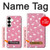 W2858 Pink Flamingo Pattern Case Cover Custodia e Flip Case per Samsung Galaxy S25 Plus