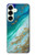 W3920 Abstract Ocean Blue Color Mixed Emerald Case Cover Custodia e Flip Case per Samsung Galaxy S25 Plus