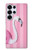 W3805 Flamingo Pink Pastel Case Cover Custodia e Flip Case per Samsung Galaxy S25 Ultra