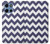 W2345 Navy Blue Shavron Zig Zag Pattern Case Cover Custodia e Flip Case per Motorola Moto G 5G (2025)