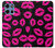 W2933 Pink Lips Kisses on Black Case Cover Custodia e Flip Case per Motorola Moto G 5G (2025)