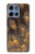 W3691 Gold Peacock Feather Case Cover Custodia e Flip Case per Motorola Moto G 5G (2025)