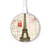 W2108 Eiffel Tower Paris Postcard Caricabatterie wireless da 15W, tipo C, per iPhone e Android, con luce LED