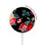 W3112 Rose Floral Pattern Black Caricabatterie wireless magnetico con MagSafe 15W per iPhone 16 15 14 13 12