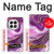 W3896 Purple Marble Gold Streaks Case Cover Custodia e Flip Case per OnePlus 13