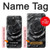 W3969 Black Rose Hard Brush Stroke Case Cover Custodia e Flip Case per iPhone 15 Pro
