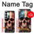 W4015 Skull American Flag Case Cover Custodia e Flip Case per Samsung Galaxy S25 Plus