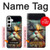 W3971 Cat Painted Color Case Cover Custodia e Flip Case per Samsung Galaxy S24 Plus
