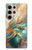 W3993 Green Marble Gold Veins Case Cover Custodia e Flip Case per Samsung Galaxy S24 Ultra