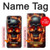 W3986 Fire Skull Case Cover Custodia e Flip Case per Samsung Galaxy A06
