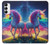 W3977 Colorful Unicorn Case Cover Custodia e Flip Case per Samsung Galaxy A14 5G