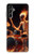 W3985 Fire Skull Drummer Case Cover Custodia e Flip Case per Samsung Galaxy A14 5G