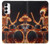 W3985 Fire Skull Drummer Case Cover Custodia e Flip Case per Samsung Galaxy A14 5G