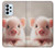 W3979 Cute Baby Pig Case Cover Custodia e Flip Case per Samsung Galaxy A23
