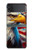 W3967 Bald Eagle American Flag Case Cover Custodia e Flip Case per Samsung Galaxy Z Flip 3 5G