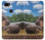 W4031 Baby Hippo Hippopotamus Family Case Cover Custodia e Flip Case per Google Pixel 3a