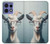 W3991 Goat Glasses Case Cover Custodia e Flip Case per Motorola Edge 50 Pro
