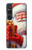 W4029 Xmas Smiling Santa Claus Gift Box Case Cover Custodia e Flip Case per Sony Xperia 1 VI