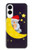 W2849 Cute Sleepy Owl Moon Night Case Cover Custodia e Flip Case per Samsung Galaxy S25 Edge