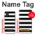 W1596 Black and White Striped Case Cover Custodia e Flip Case per Samsung Galaxy XCover7 Pro