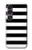 W1596 Black and White Striped Case Cover Custodia e Flip Case per Sony Xperia 1 VII