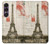 W2108 Eiffel Tower Paris Postcard Case Cover Custodia e Flip Case per Sony Xperia 1 VII