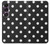 W2299 Black Polka Dots Case Cover Custodia e Flip Case per Sony Xperia 1 VII