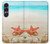 W3212 Sea Shells Starfish Beach Case Cover Custodia e Flip Case per Sony Xperia 1 VII