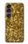 W3388 Gold Glitter Graphic Print Case Cover Custodia e Flip Case per Sony Xperia 1 VII