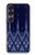 W3950 Textile Thai Blue Pattern Case Cover Custodia e Flip Case per Sony Xperia 1 VII
