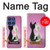 W1832 Love Cat Case Cover Custodia e Flip Case per Motorola Moto G Stylus 5G (2025), Edge 60 Stylus