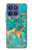 W2906 Aqua Turquoise Stone Case Cover Custodia e Flip Case per Motorola Moto G Stylus 5G (2025), Edge 60 Stylus
