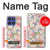 W3688 Floral Flower Art Pattern Case Cover Custodia e Flip Case per Motorola Moto G Stylus 5G (2025), Edge 60 Stylus