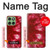 W2480 Tie Dye Red Case Cover Custodia e Flip Case per Motorola Edge 60