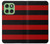 W2638 Black and Red Striped Case Cover Custodia e Flip Case per Motorola Edge 60
