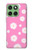 W3500 Pink Floral Pattern Case Cover Custodia e Flip Case per Motorola Edge 60