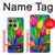 W3926 Colorful Tulip Oil Painting Case Cover Custodia e Flip Case per Motorola Edge 60