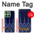 W3950 Textile Thai Blue Pattern Case Cover Custodia e Flip Case per Motorola Edge 60