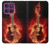 W0415 Fire Guitar Burn Case Cover Custodia e Flip Case per Motorola Edge 60 Pro