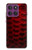 W2879 Red Arowana Fish Scale Case Cover Custodia e Flip Case per Motorola Edge 60 Pro