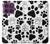 W2904 Dog Paw Prints Case Cover Custodia e Flip Case per Motorola Edge 60 Pro