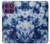 W3439 Fabric Indigo Tie Dye Case Cover Custodia e Flip Case per Motorola Edge 60 Pro