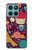 W2353 Paris Cartoon Vintage Pattern Case Cover Custodia e Flip Case per Motorola Edge 60 Fusion
