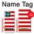 W2364 Red and White Striped Case Cover Custodia e Flip Case per Motorola Edge 60 Fusion