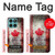 W2490 Canada Maple Leaf Flag Texture Case Cover Custodia e Flip Case per Motorola Edge 60 Fusion