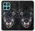 W2823 Black Wolf Blue Eyes Face Case Cover Custodia e Flip Case per Motorola Edge 60 Fusion