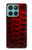 W2879 Red Arowana Fish Scale Case Cover Custodia e Flip Case per Motorola Edge 60 Fusion
